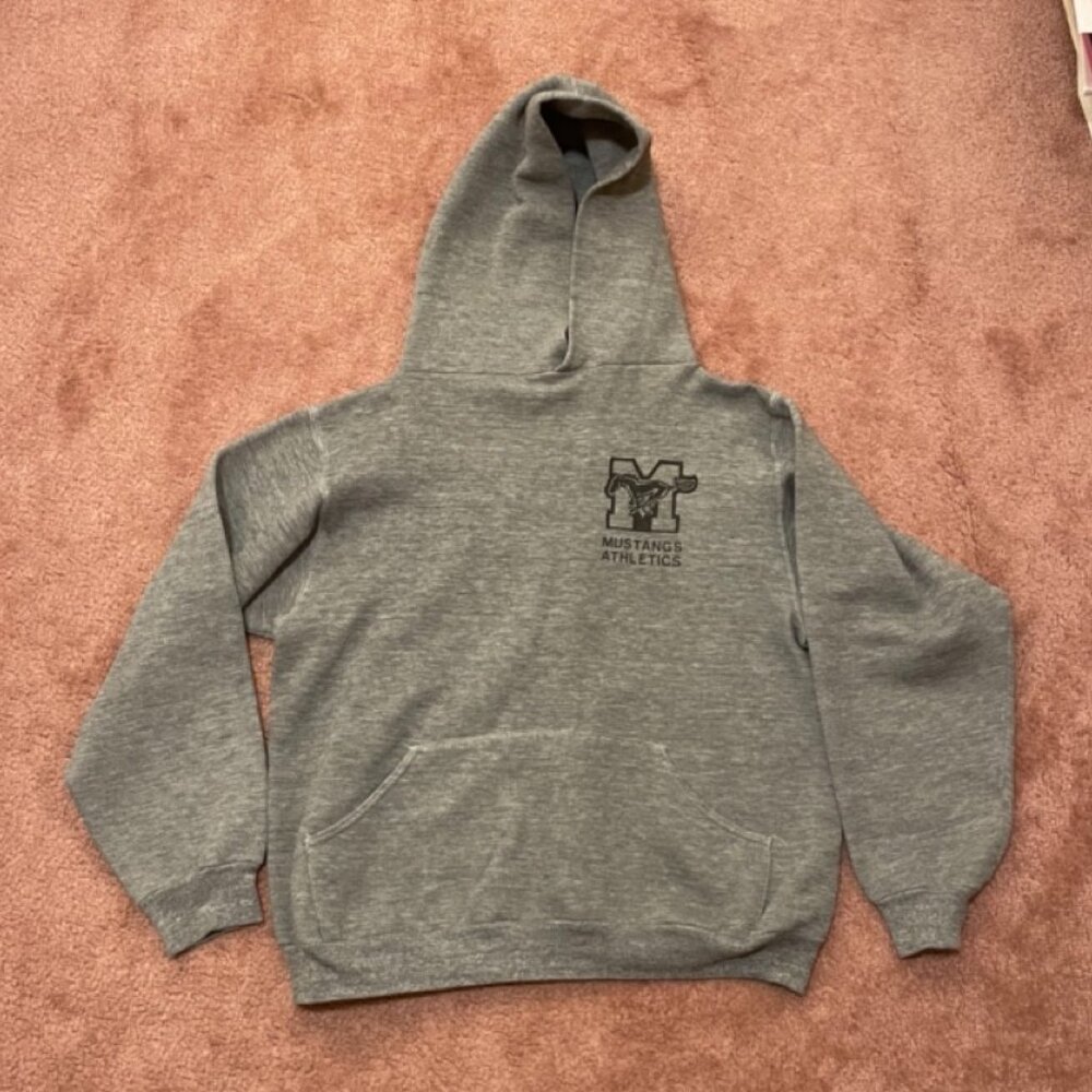 Vintage Russell Athletic Grey Collegiate Hoodie EUC